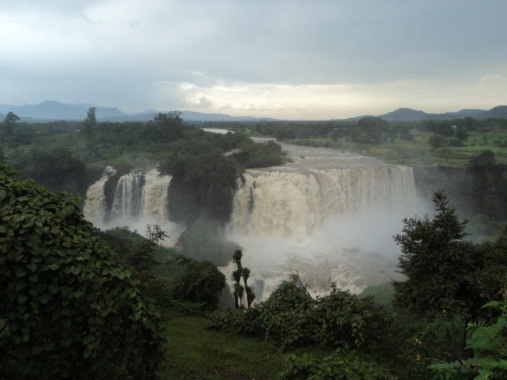 Blue Nile Falls near Bahir Dar, Ethiopia — dramatic waterfall on the Blue Nile River, known as Tis Abay or Great Smoke
